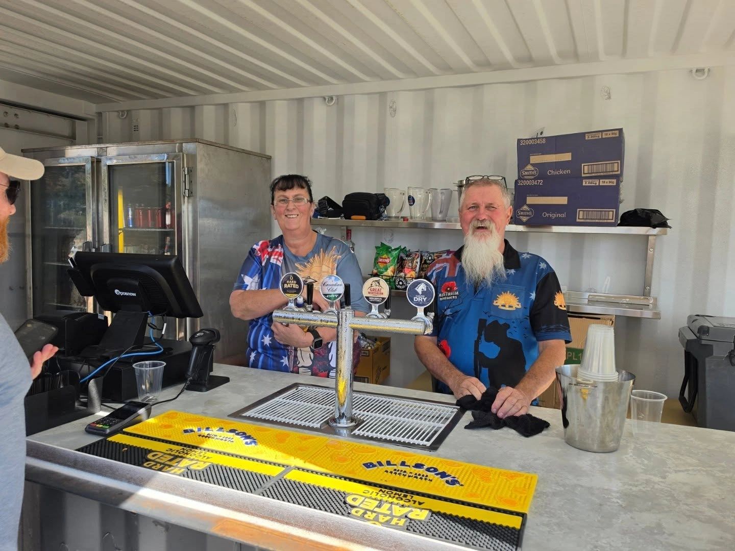 Bar staff at Camden Sports Club