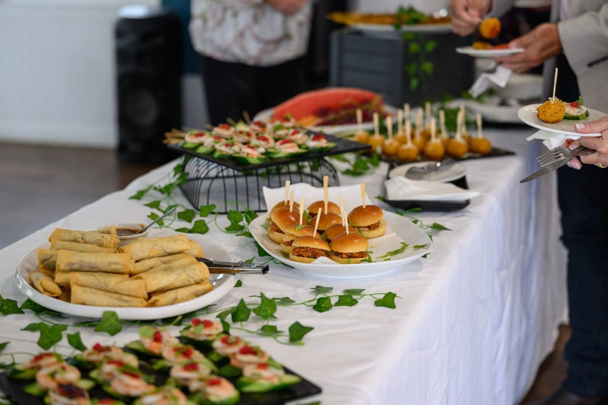 Yuvi's Char & Bar Bistro food spread