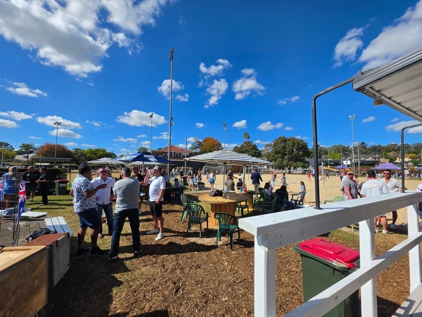 Outdoor community event at Camden Sports Club